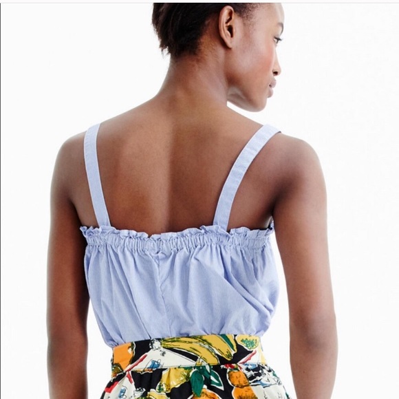 J. Crew Button Front Ruffle Top Tank NWT - Picture 3 of 3